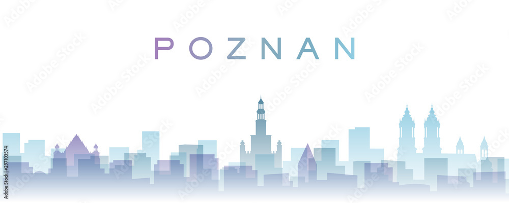 Poznan Transparent Layers Gradient Landmarks Skyline