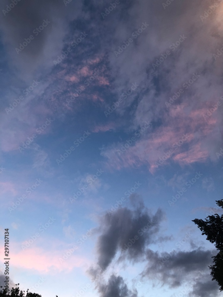 blue sky with clouds