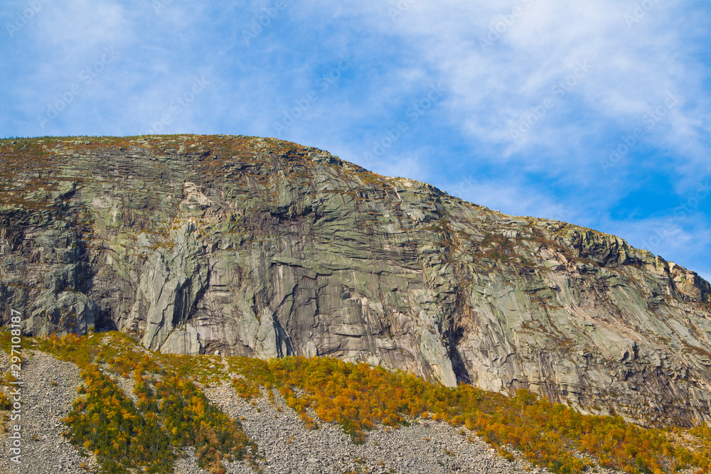 Rock and Colorful Autumn Foliage of White Mountains in New England Rock and Colorful Autumn Foliage of White Mountains in New England