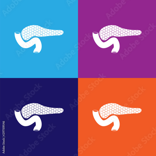 pancreas icon. Element of body parts icon. Premium quality graphic design icon. Signs and symbols collection icon for websites, web design, mobile app