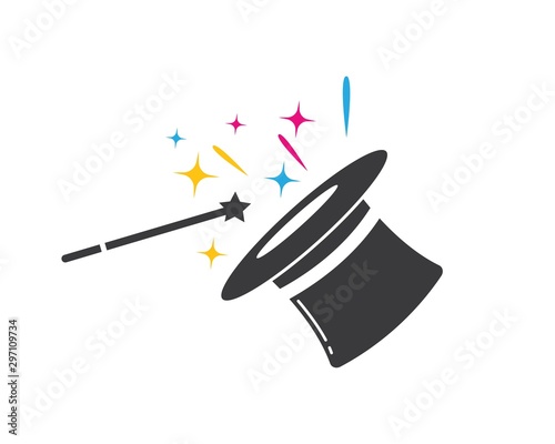 wizard hat vector icon illustration design