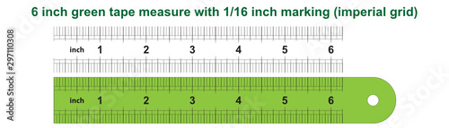 6-inch imperial marking grid and ruler with this grid. 10:1 scale