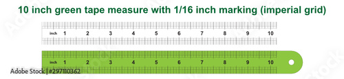 10-inch imperial marking grid and ruler with this grid. 6:1 scale