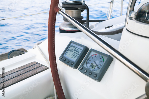 Obraz na plátně Sailing yacht navication equipment