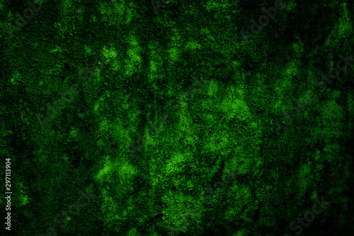 Dark green rusty metal wall texture abstract background