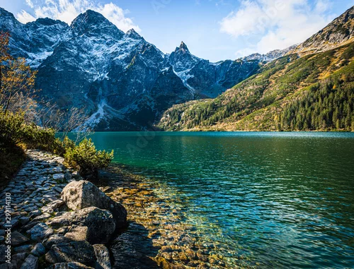 Panel kuchenny z motywem Morskie Oko - Jesień, Tatry
