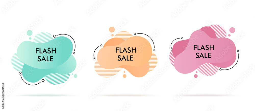 Set of abstract Modern graphic elements with dynamical colored forms. Template for the design of a logo.Vector Illustration Set of abstract Modern graphic elements with dynamical colored forms. Template for the design of a logo.Vector Illustration