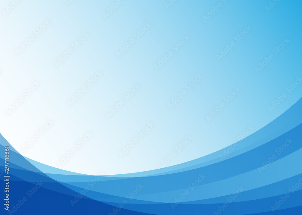 Abstract line curve wave concept with blue color banner vector background Abstract line curve wave concept with blue color banner vector background