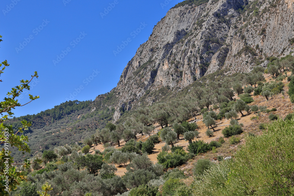 Cave of Pythagoras in the hills above Marathokambos on the Greek island of Samos.