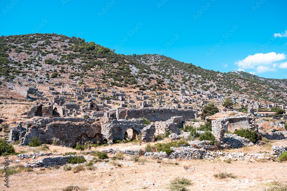 Ruins of Anamurium Ancient City in Anamur Town, Turkey