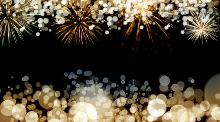New Year fireworks background