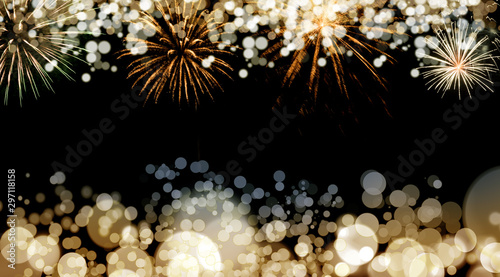 New Year fireworks background photo