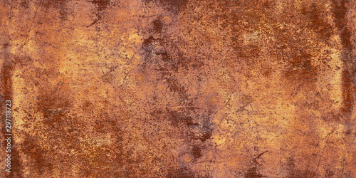 Panoramic grunge rusted metal texture  rust and oxidized metal background. Old metal iron panel. High quality