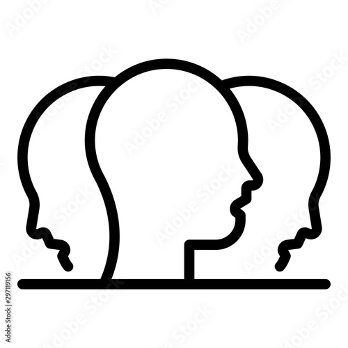 Bipolar disease icon. Outline bipolar disease vector icon for web design isolated on white background
