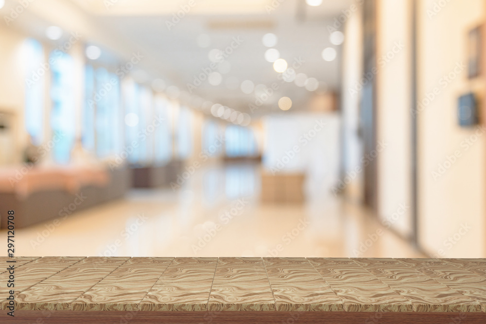 wooden shelves with view blurred backdrop.you can used for display products. or add your own text on space. wooden shelves with view blurred backdrop.you can used for display products. or add your own text on space.