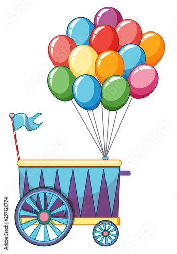 Vendor design at funfair colorful balloons
