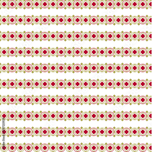 seamless red dots doodle rhombus colorful pattern