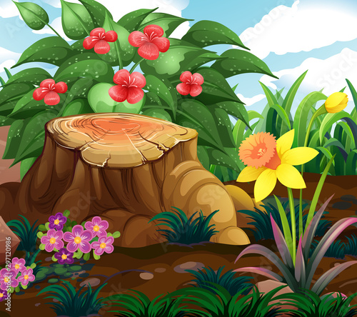 Background scene with nature theme