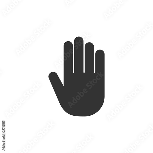 Palm, Hand icon vector, filled flat sign, solid pictogram isolated on white, logo illustration