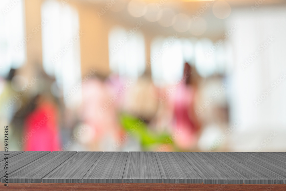 wooden shelves with view blurred backdrop.you can used for display products. or add your own text on space. wooden shelves with view blurred backdrop.you can used for display products. or add your own text on space.