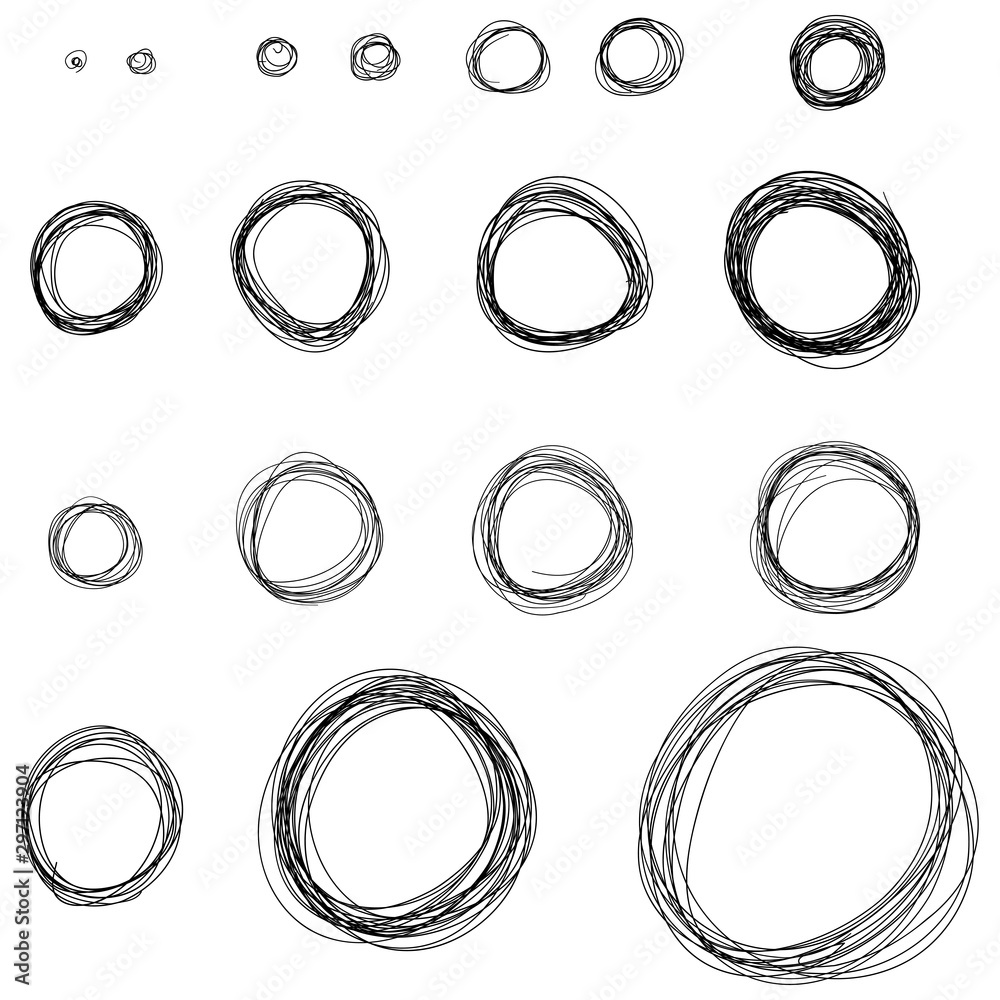 Hand Drawn Sketch Circle Doodles Hand Drawn Sketch Circle Doodles