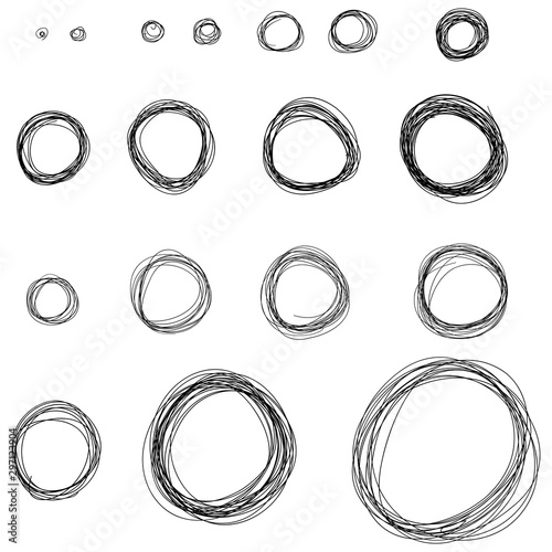 Hand Drawn Sketch Circle Doodles