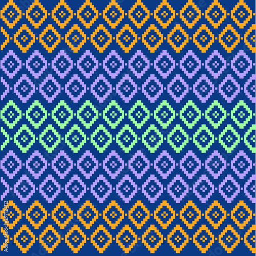 Tribal seamless colorful geometric border pattern. Ethnic vector texture.Traditional ornament.