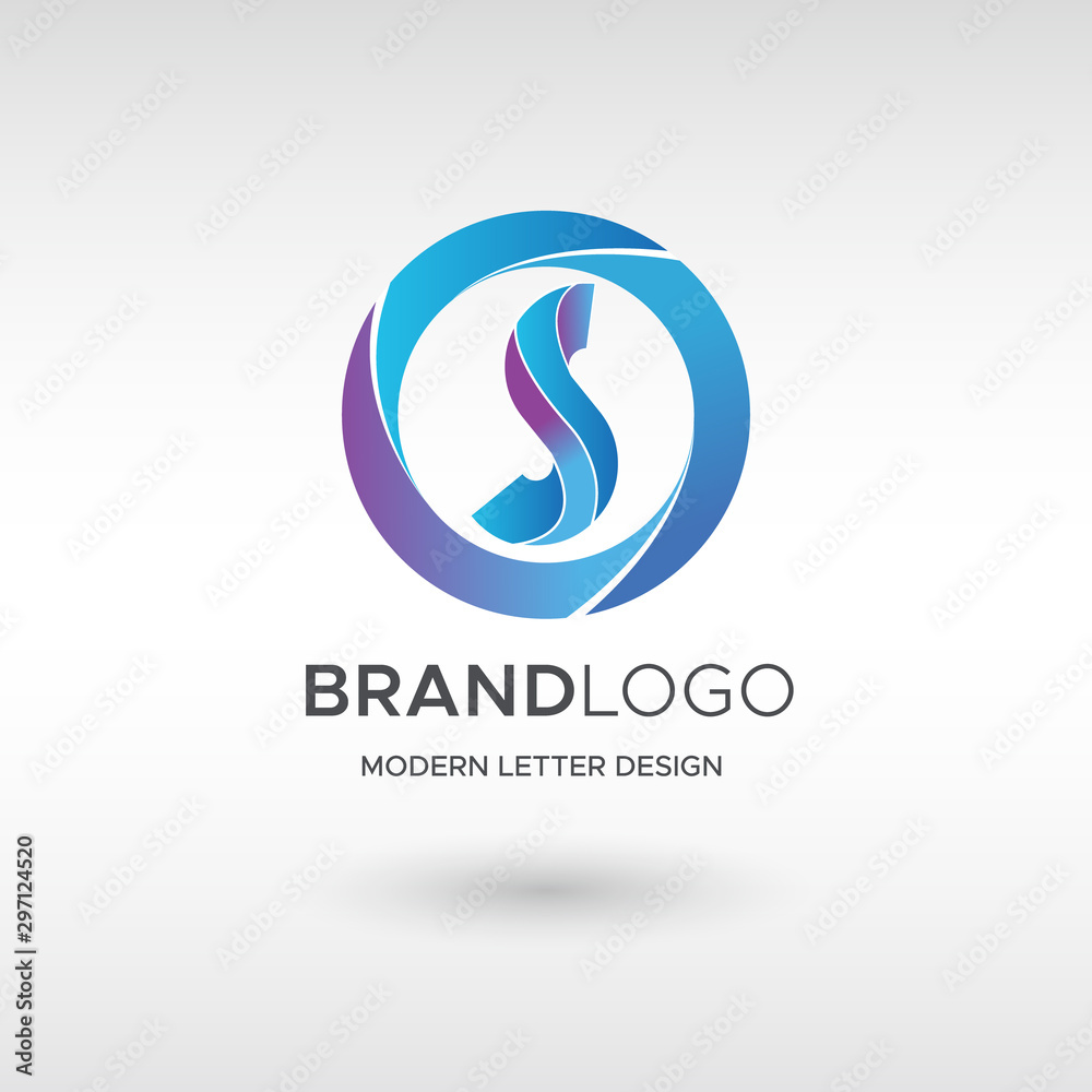 Premium Vector S Logo in gradation color variations. Beautiful Logotype design for company branding. Elegant identity design in blue