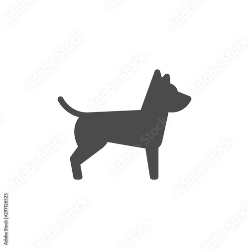 domestic dog icon vector. Linear style sign for mobile concept and web design. dog symbol illustration. Pixel vector graphics - Vector.