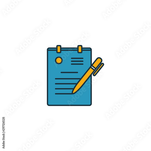 Contract icon set. Four elements in diferent styles from human resources icons collection. Creative contract icons filled, outline, colored and flat symbols