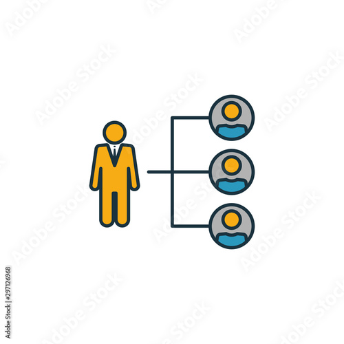 Hr Management icon set. Four elements in diferent styles from human resources icons collection. Creative hr management icons filled, outline, colored and flat symbols
