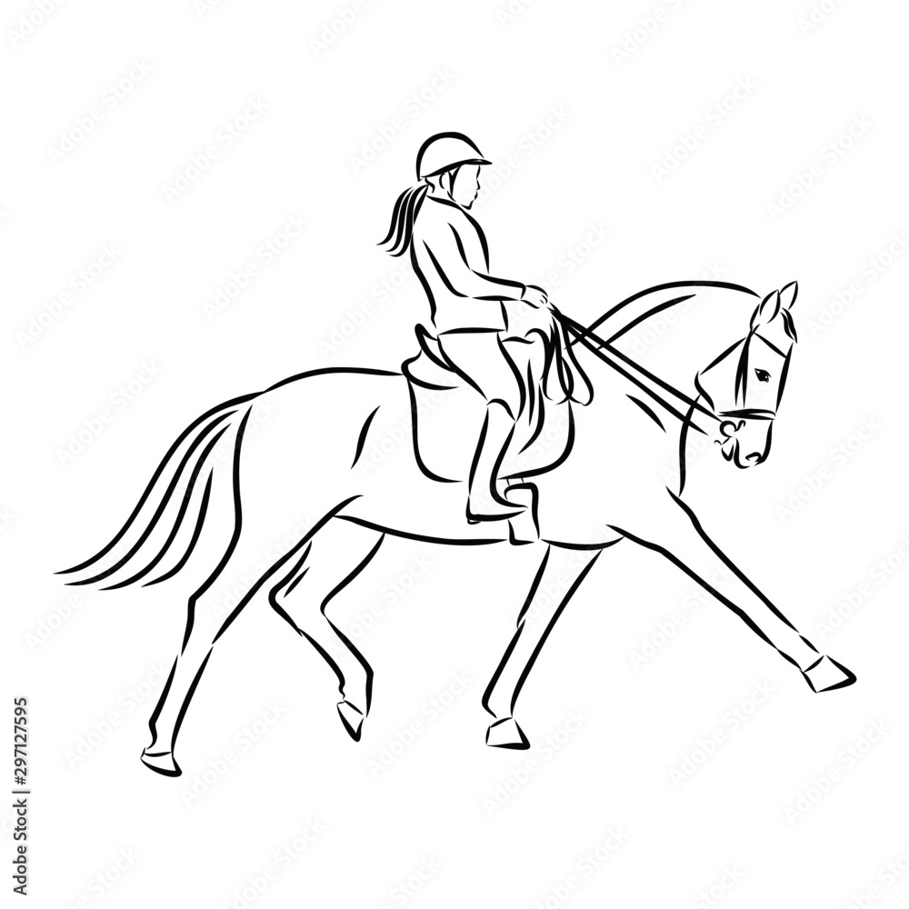 Fototapeta premium horse and jockey