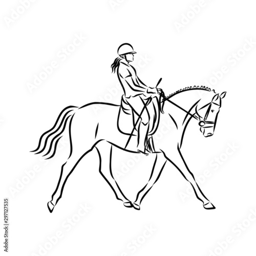 Fototapeta horse and jockey