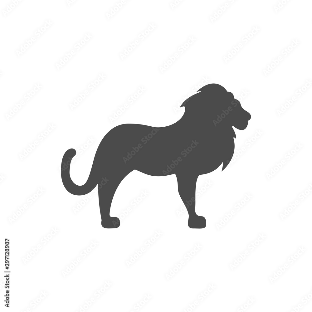 Lion icon vector. Linear style sign for mobile concept and web design. Lion symbol illustration. Pixel vector graphics - Vector.