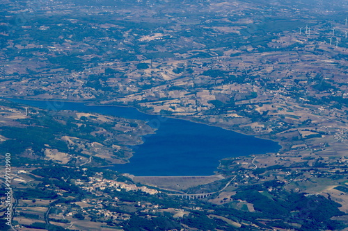 Stausee in Italien Luftbild