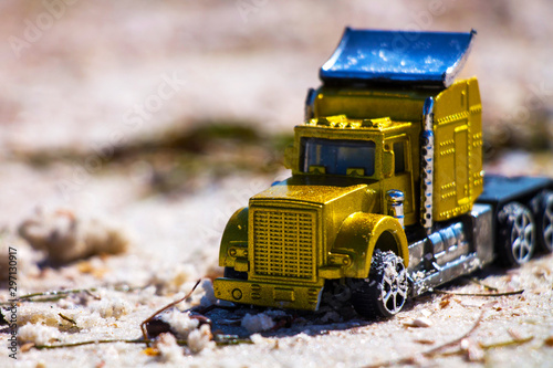Toy Truck on Beach Sand