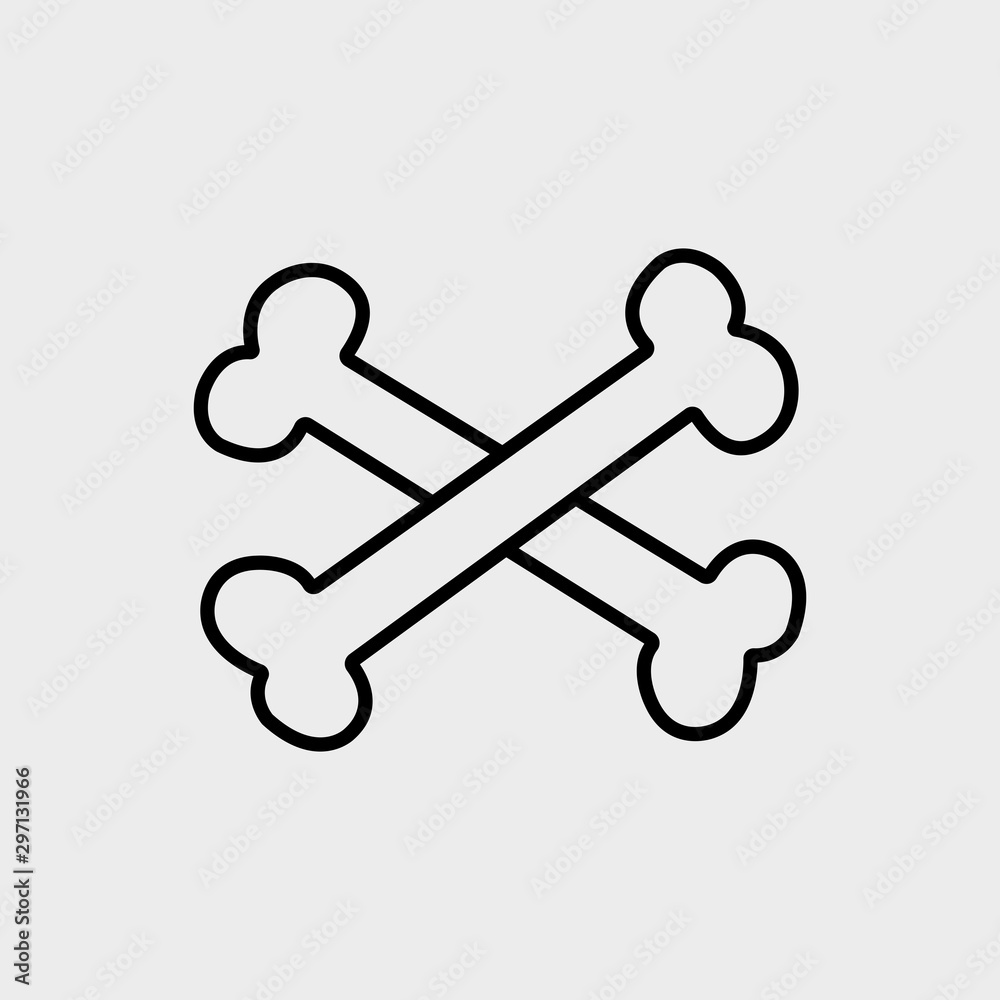 Bone icon. EPS vector file. Bone icon. EPS vector file.