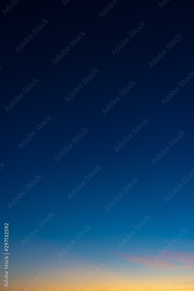 Colorful clear sky with no clouds at dusk after sunset. Colorful clear sky with no clouds at dusk after sunset.