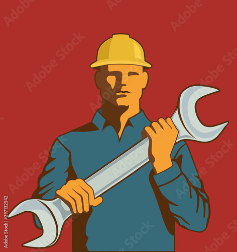 Man Holding Spanner