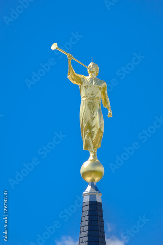 Angel Moroni on temple spire