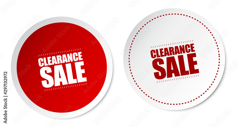 Clearance Sale Stickers - obrazy, fototapety, plakaty 