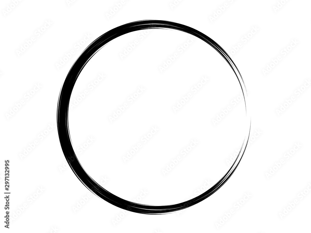 Grunge circle made of black paint.Grunge oval shape made for marking.Grunge black logo. Grunge circle made of black paint.Grunge oval shape made for marking.Grunge black logo.