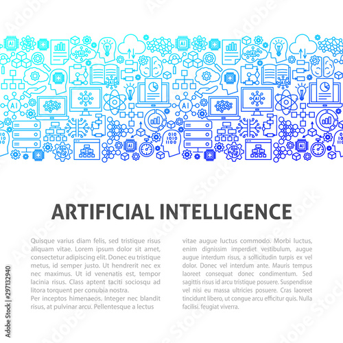 Artificial Intelligence Line Design Template
