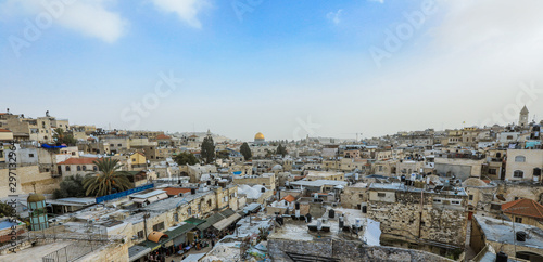 Panoramic View to the Jerusalem Roofs, Holy Land, Israel