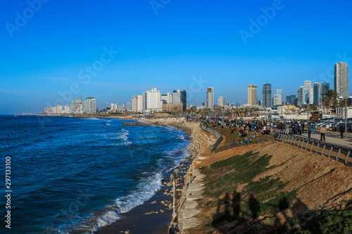 Cloudy Blue Sky under Tel Aviv Sea Side, Israel © Dave