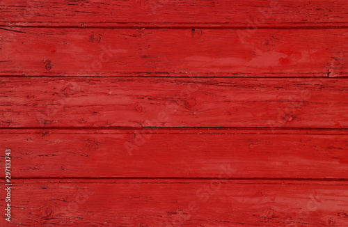 Red vintage painted wooden planks background