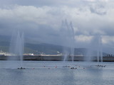 fountains in the sea at Novorossiysk