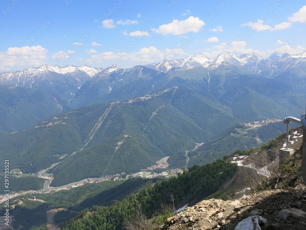 Fototapeta premium hills and mountains in Sochi