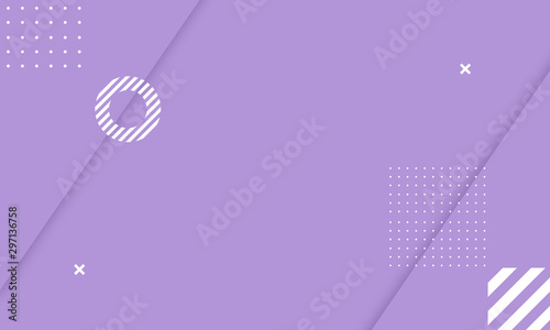 Purple memphis trendy minimalist vector design. Cool abstract geometric background illustration. Modern & simple cover design