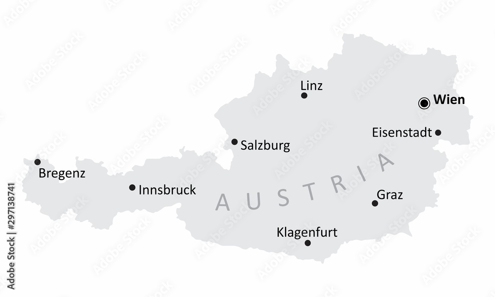 Austria cities map